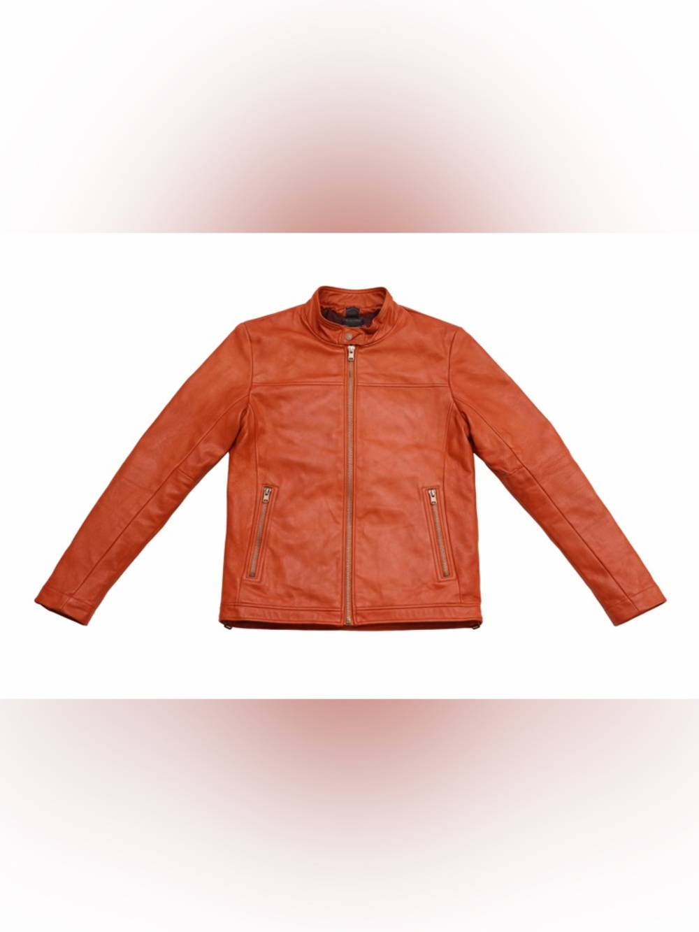 Women’s Brown Leather Zip Jacket